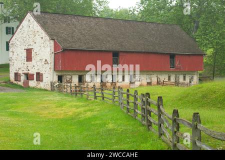 Scheune, Hopewell Furnace National Historic Site, Pennsylvania Stockfoto