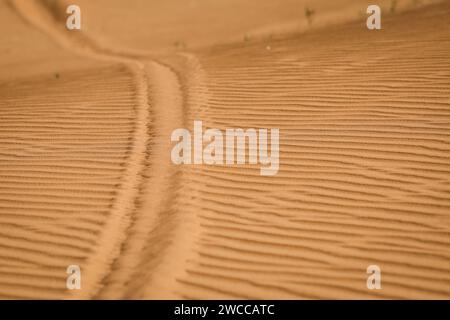 Illustration, Moto-Spur auf dem Sand während der 8. Etappe der Dakar 2024 am 15. Januar 2024 zwischen Al Duwadimi und Hail, Saudi Arabien - Foto Frédéric Le Floc'h/DPPI Credit: DPPI Media/Alamy Live News Stockfoto