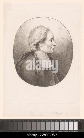 Portret van Jean Antoine de Maroulle, Charles-Antoine Coypel, 1726 Druck Frankreich Papier graviert historische Personen Stockfoto
