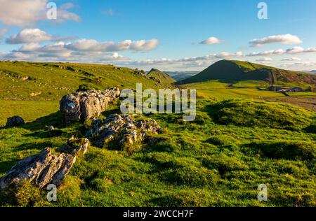 Blick auf Chrome Hill von Thirkelow in der Nähe von Buxton im Derbyshire Peak District England, Großbritannien. Stockfoto