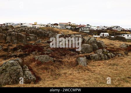 Stykkishólmur ist eine Stadt und Gemeinde im westlichen Teil Islands, im nördlichen Teil der Halbinsel Snæfellsnes Stockfoto