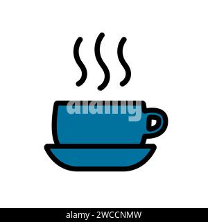Symbol für Kaffeetasse. Symbol für Teetasse. Vektor-Clipart. Stock Vektor