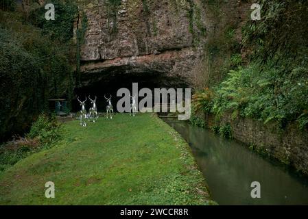 © 2023 John Angerson Wooky Hole Caves, Somerset, Großbritannien Stockfoto