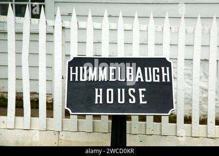 Hummelbaugh House Schild, Gettysburg National Military Park, Pennsylvania Stockfoto