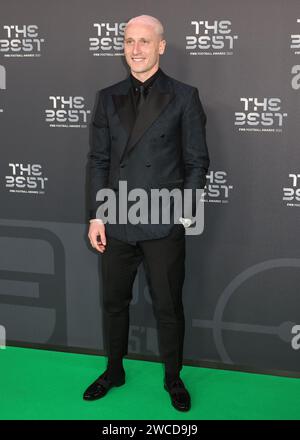 London, Großbritannien. Januar 2024. Nuno Santos kommt bei den besten FIFA Football Awards im Apollo Theatre Hammersmith in London an. Picture (Paul Terry/Sportimage) Credit: Sportimage Ltd/Alamy Live News Stockfoto