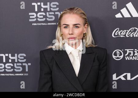 Alex Greenwood kommt auf dem Grünen Teppich vor den besten FIFA Football Awards 2023 im Apollo Theatre in London, Großbritannien. Januar 2024. (Foto: Mark Cosgrove/News Images) Credit: News Images LTD/Alamy Live News Stockfoto