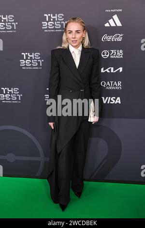 Alex Greenwood kommt auf dem Grünen Teppich vor den besten FIFA Football Awards 2023 im Apollo Theatre in London, Großbritannien. Januar 2024. (Foto: Mark Cosgrove/News Images) Credit: News Images LTD/Alamy Live News Stockfoto