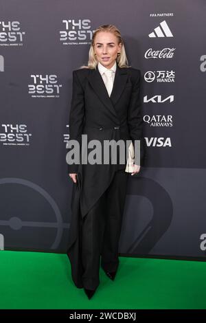 Alex Greenwood kommt auf dem Grünen Teppich vor den besten FIFA Football Awards 2023 im Apollo Theatre in London, Großbritannien. Januar 2024. (Foto: Mark Cosgrove/News Images) in, am 15.01.2024. (Foto: Mark Cosgrove/News Images/SIPA USA) Credit: SIPA USA/Alamy Live News Stockfoto