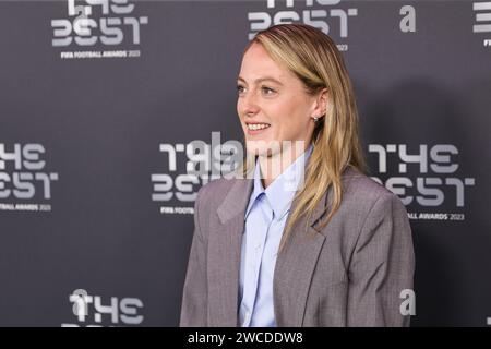 Keira Walsh kommt auf dem Grünen Teppich vor den besten FIFA Football Awards 2023 im Apollo Theatre in London, Großbritannien. Januar 2024. (Foto: Mark Cosgrove/News Images) Credit: News Images LTD/Alamy Live News Stockfoto