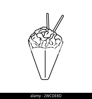 Farbelement für Eis. Cartoon Street Food. Isolierte Vektordarstellung. Stock Vektor