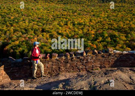 Aussichtspunkt Lake of the Clouds, Porcupine Mountains Wilderness State Park, Michigan Stockfoto