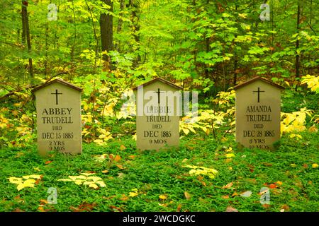 Friedhof am Rock River Ofens, Hiawatha National Forest, Michigan Stockfoto