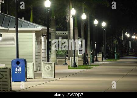 Öffentliche Toiletten am Harborwalk im Gilchrist Park in Punta Gorda, Florida Stockfoto