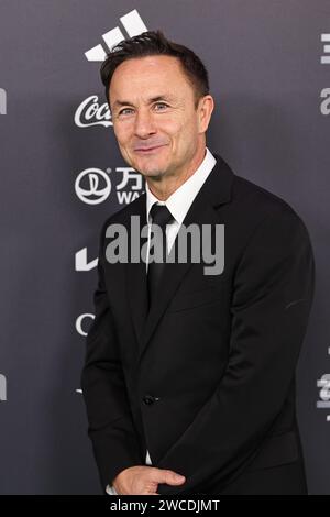 Dennis Wise kommt auf dem Grünen Teppich vor den Besten FIFA Football Awards 2023 im Apollo Theatre in London, Großbritannien. Januar 2024. (Foto: Mark Cosgrove/News Images) in, am 15.01.2024. (Foto: Mark Cosgrove/News Images/SIPA USA) Credit: SIPA USA/Alamy Live News Stockfoto