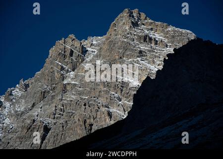 Parc Ela: Aufstieg von der Ela-Hütte zum Ela-Pass Stockfoto