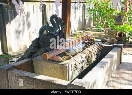 Sumiyoshi Taisha Großschrein in Osaka, Japan. Stockfoto