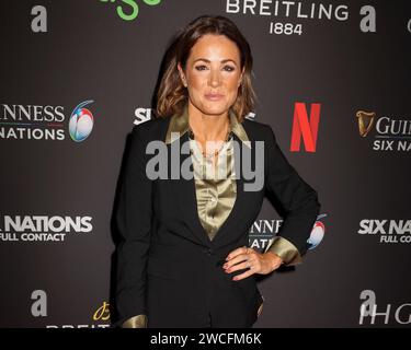 London, Großbritannien. Januar 2024. Natalie Pinkham nimmt an der Six Nations: Full Contact World Premiere bei Frameless in Marble Arch, London Teil. Quelle: SOPA Images Limited/Alamy Live News Stockfoto