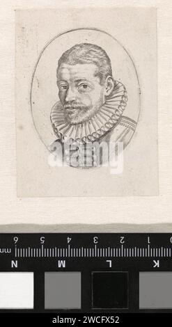 Porträt des Kaufmanns Hans Felbier, anonym, nach Hendrick Goltzius, 1582 - 1667 Druckpapierstich Stockfoto