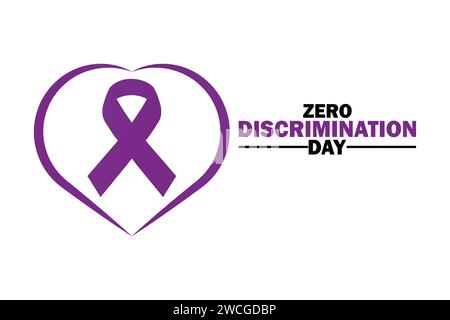 Zero Diskrimination Day Vector Illustration. Geeignet für Grußkarten, Poster und Banner Stock Vektor