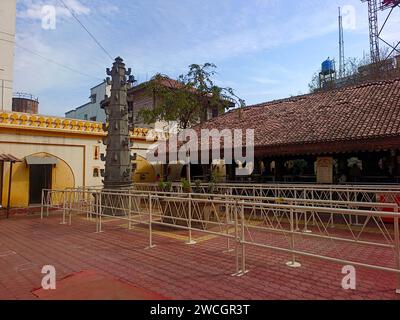 21. Dezember 2023, Shree Chintamani Ganpati Mandir, Theur, dies ist der fünfte Ashtavinayak Ganpati Tempel des Ashtvinayak Yatra. Stockfoto