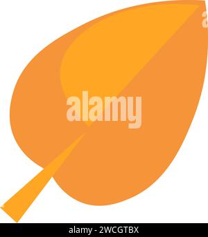 Sortieren von Lebensmittelabfällen. Trockenes gelbliches Blatt. Reste und Reste von Lebensmitteln. Flaches Symbol, Element für Infografik-Design. Einfacher Karikaturvektor isoliert o Stock Vektor