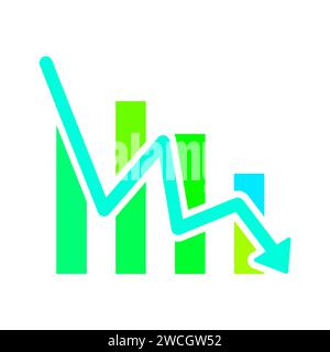 Symbol „Abwärtstrend“ Stock Vektor