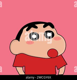Shinchan Niedliche Vektor-Illustration Stock Vektor