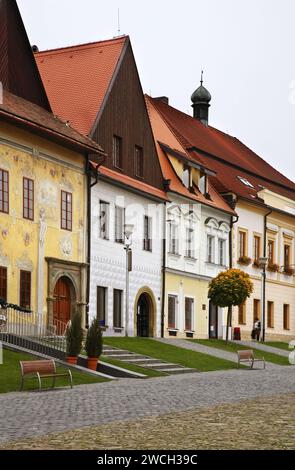 Rathausplatz (Radničné námestie) in Bardejov Stockfoto
