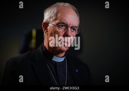 Der Oberste Pfarrer und der Oberste Erzbischof von Canterbury GCVO, Justin Portal Welby. Stockfoto