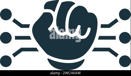 Symbol „Revolution“. Einfaches kreatives Element. Gefülltes monochromes Revolution-Symbol für Vorlagen, Infografiken und Banner Stock Vektor