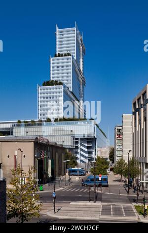 Paris, Frankreich - September 21 2020: Das Tribunal de Paris ist ein Gerichtsgebäude an der Porte de Clichy (Batignolles-Viertel) im 17. Arrondissement von Paris Stockfoto