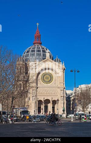 Paris, Frankreich - 16. Januar 2020: Die Eglise Saint-Augustin de Paris (Kirche St. Augustine) ist eine katholische Kirche am Boulevard 46 Malesherbes Stockfoto