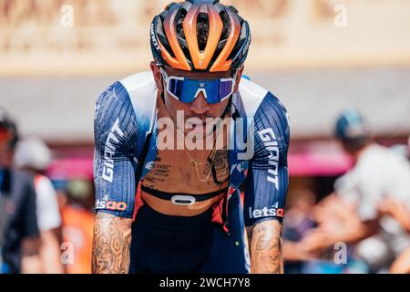 Adelaide, Australien. Januar 2024. Bild von Zac Williams/SWpix.com - 16/01/2024 - Radfahren - 2024 Tour Down Under - Stufe 1: Tanunda-Tanunda (144 km) - Caleb Ewan, Jayco Alula. Quelle: SWpix/Alamy Live News Stockfoto