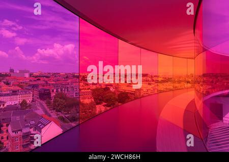 Rainbow Panorama Art Installation von Olafur Eliasson im Aros Art Museum in Aarhus, Dänemark Stockfoto