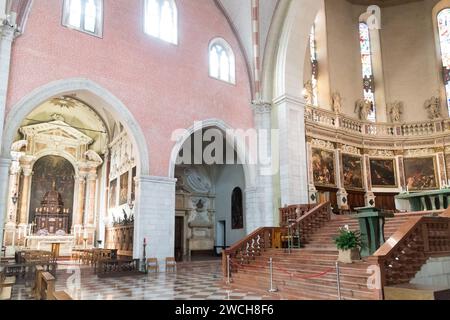 Cattedrale di Santa Maria Annunciata (Verkündigung der Jungfrau Maria Kathedrale) im historischen Zentrum von Vicenza, Provinz Vicenza, Veneto, Italien© wo Stockfoto