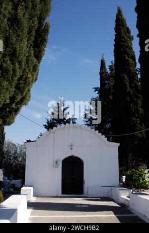 Griechenland, Rhodos Island Laerma Dorf und Kirchenhagiographien Stockfoto