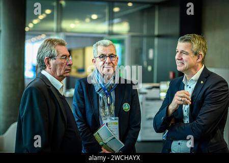 Stuttgart CMT 2024, Pressekonferenz zur Tochtermesse Golf-&Wellnessreisen sowie Kreuzfahrt- & Schiffsreisen, 16.01.2024 Otto Leipfritz, Jürgen Walther und Christian Baumann, CMT 2024, Pressekonferenz zur Tochtermesse Golf-&Wellnessreisen sowie Kreuzfahrt- & Schiffsreisen, 16.01.2024, Eibner-Pressefoto/Sascha Walther *** Stuttgart CMT 2024, Pressekonferenz zur Tochtermesse Golf Wellnessreisen und Kreuzfahrt Schiffsreisen, 16 01 2024 Otto Leipfritz, Jürgen Walther und Christian Baumann, CMT 2024, Pressekonferenz zur Tochtermesse Golf Wellnessreisen und Kreuzfahr Stockfoto