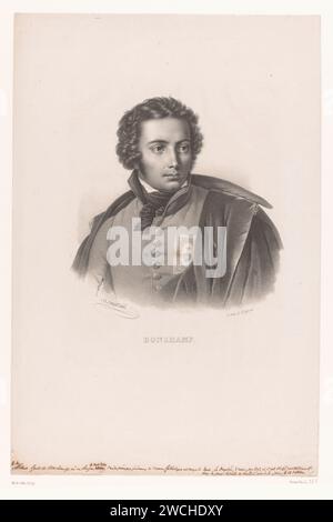 Portret van Charles de Bonchamps, Jean Jacques Francois Monteuil, 1818 - 1842 Druck Paris Papier historische Personen Stockfoto