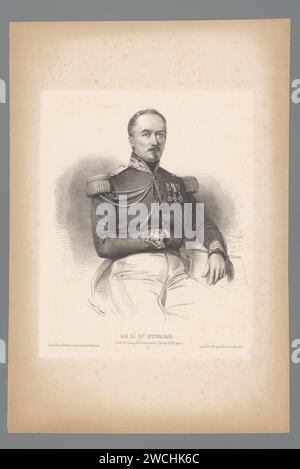 Porträt des Armeeführers Phocion Eynard, Benjamin, 1842 gedrucktes Pariser Papier. Historische Personen. oberbefehlshaber, General, Marshal Stockfoto