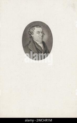 Porträt von Adriaan Pietersz. Loosjes, Reinier Vinker (I), nach Wybrand Hendriks, 1796 Druck Portrait des Dichters, Schriftstellers und Buchhändlers Adriaan Pietersz. Loosjes. Amsterdamer Papierätzung/Gravur Stockfoto