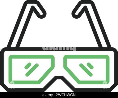 3D-Brillensymbol Vektorbild. Stock Vektor