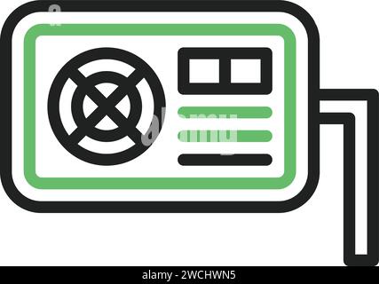 Vektorbild des Symbols AC Supply. Stock Vektor