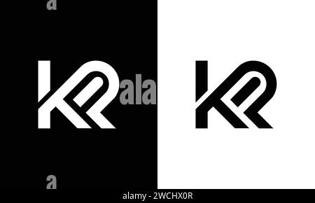 KP Letter Logo Design Symbol Vektorsymbol Stock Vektor
