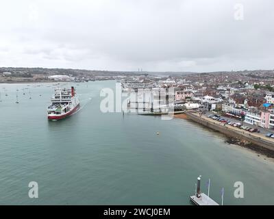 Cowes Isle of wight, britische Drohne, Luftfahrt Stockfoto