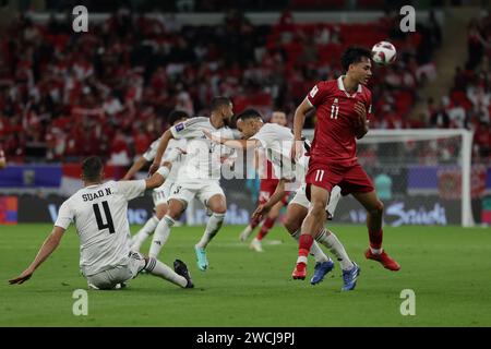 Katar 15. Januar 2024: Rafael Struick aus Indonesien im AFC Asia Cup 2023 im Ahmad bin Ali Stadion in Al-Rayyan, westlich von Doha, Katar, am 15. Januar 2024 Stockfoto