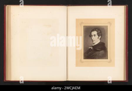 Fotoproduktion eines gemalten Porträts von Carl Maria von Weber von Carl Jaeger, Anonym, nach Carl Jaeger, in oder nach 1870 - in oder vor 1872 Fotografie Papieralbumen Druckbild, Malerei. Porträt des Komponisten Stockfoto