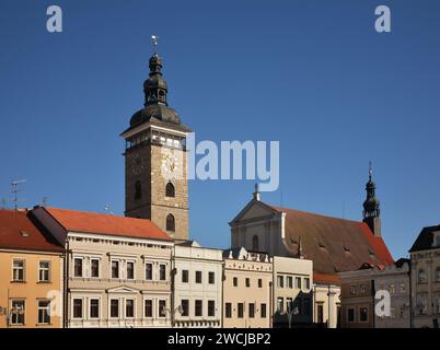 Ottokar II Square in Ceske Budejovice. Der Tschechischen Republik Stockfoto