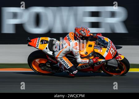 Marc Marquez während des Gran Premio Motul Comunidad Valenciana Rennens in Cheste, Valencia, Spanien. November 2016 Stockfoto