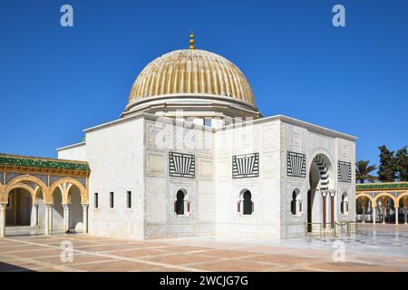 Mausoleum von Habib Bourguiba, dem ersten Präsidenten Tunesiens in Monastir. Stockfoto