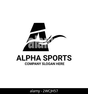 Ein Sport-Logo mit Buchstabe. Stock Vektor